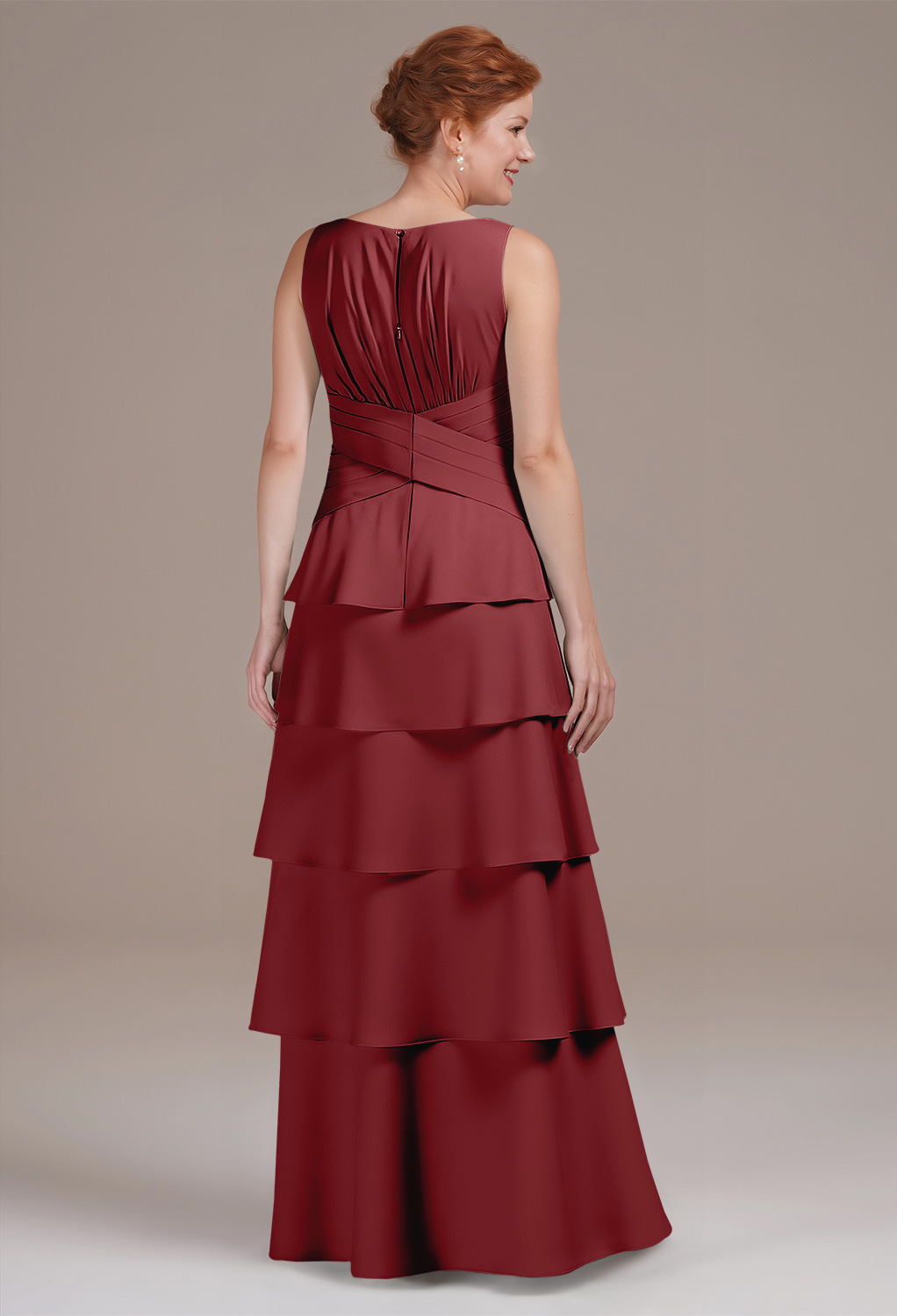 AW Addie Burgundy  Mother of the Bride Dresses